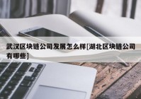 武汉区块链公司发展怎么样[湖北区块链公司有哪些]